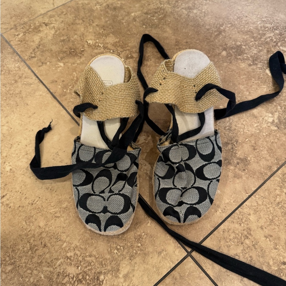 Coach wedge espadrilles size 6